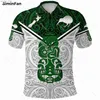 Herren-Trainingsanzüge Neuseeland Maori Rugby 3D-gedrucktes Herren-Poloshirt-Kombinationsset Sommer-Set Damen-T-Shirt-Oberteil Unisex Zweiteiliges Set Q240314