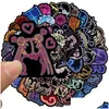 Araba Stickers 50pcs/Lot Karışık Neon Işık Saldırısı Titan/Demon Slayer Iti Motosiklet Lage Diy Oyuncak Çıkışı Çocuk Damlası Teslimat Otomobil Otmko