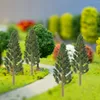 Fiori decorativi Sandbox Modello Albero Mini Paesaggio Decor Scenario Piccola decorazione Treno Alberi in miniatura per artigianato Tavolo Artificiale fai da te