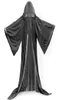 Ny Stock Black Cape Hooded Cloak Wizard Robes kostymer fodrade i 7 färger Satinwedding Cloak3830093