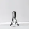 Vases Vase hydroponique simple ornement luxueux fer lisse art conteneur en pot ornements métal durable petite taille bureau décor