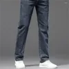 Jeans pour hommes 2024 jambe droite taille moyenne pleine taille pantalon décontracté ample