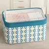 Household Portable Storage Basket with Handle Drawstring Clothing Storage Box Large Capacity Dustproof Foldable Closet Organizer 240229