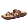 HBP Yepyeni Tasarımlar Cork Sandalet Yaz Plajı Yumuşak Sole Rahat Kadın Erkekler Marka Unisex Sandals Cork Terlik