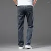 Jeans pour hommes 2024 jambe droite taille moyenne pleine taille pantalon décontracté ample