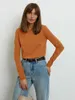 Blusas de mujer, Camiseta de algodón para primavera y otoño, Camiseta básica lisa de manga larga para mujer, camisetas holgadas, camiseta de gran tamaño