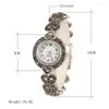 Zegarek 2024 Vintage luksusowa bransoletka zegarek dla kobiet damskich eleganckie zegarki kwarcowe