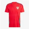 Galler Yepyeni Jersey 2024 Futbol Forması Wilson Ramsey Bale Milli Takımı 24 25 Futbol Gömlek Erkek ve Çocuk Kiti Tam Set Ev Kırmızı Uzak Sarı Üniforma Harris