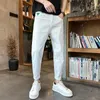 Męskie dżinsy Summer Stretch Casual Slim Fit Dziewięciopunktowe spodenki