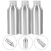 Lagringsflaskor 3 uppsättningar container aluminium flaskor resespressa påfyllningsbar tvåldispenser parfym