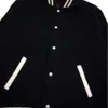 Chándal al aire libre Chaqueta de béisbol Chaquetas de diseñador Carta de moda para hombre Chaqueta de punto negra Abrigo con cuello alto Abrigos superiores de manga larga con un solo pecho Color oce