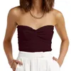 Women's Blouses Pink Cut Out Corset Top Female Off Shoulder Crop Tops For Women Summer Sleeveless Backless Woman Party Night Sexy