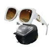for Women Man Rectangle Sunglasses Unisex Designer Goggle Beach Sun Glasses Retro Frame Design with Boxdqus