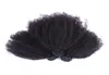 Mongolisk afro kinky lockigt hårväv buntar naturlig färg 100 mänskligt hår nonremy hår vävning4465461