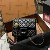 CC Borse Marchio di lusso Designer classico Crush Oro Perla Palla Mini patta Borsa trapuntata a reticolo di diamanti GHW Borse a tracolla a tracolla Out Ugbb