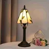 Table Lamps 1pc Green Leaf Stained Glass Table Lamp - Small Night Light for Bedroom or Childrens Room - Creative Home Decoration - Warm and Romantic Gift Lamp