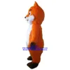 Disfraces de mascotas Piel larga Zorro naranja Chacal Dhole Disfraz de mascota Personaje de dibujos animados para adultos Inauguración Aniversarios Exposición educativa Zx1554