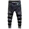 Pantaloni invernali da uomo Skinny Y2k Designer Jeans spazzolati Uomo Slim Nero Peluche e addensato Abbigliamento di lusso Pantaloni streetwear anni '90 240309