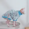 Kleding Sphynx Kattenkleding Winter Warm Huisdier Kat Hoodies Schattig Bloemen Zacht Flanel Kitten Kat Pyjama's Kostuums voor Sphinx Devon Rex Katten