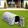 Tapetes à prova d'água Oxford Pano Pet House Ao Ar Livre Abrigo de Gato para Cão Pequeno Design Fechado Mantenha Animais de Estimação Quentes Inverno Pet Nest