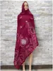 Roupas étnicas Algodão Muçulmano Ramadan Hijab Cachecol Musulman Foulard Grande Hijabs para Mulher Islam Africano Dubai Bordado Xaile