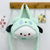 Hot Selling New Kuromi Transformed Panda Doll Bag, Plush Toy Bag, 2023 Sweet Girl Heart Single Shoulder Diagonal Cross Bag