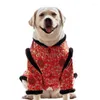 Vêtements pour chiens Vêtements de l'année chinoise Vêtements de festival de printemps Costume Tang Husky Labrador Golden Retriever Grand manteau de costume