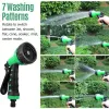 Reels 7.5M/15M/30M EVA Garden Telescopic Spring Tube Water Hose Multiple Function Garden Hose Flexible Water Spray Sprinkler for Wash