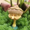 Sculptures Mushroom Statue Garden Ornaments,Funny Human Face Mushroom Figurines,Miniature Garden Statue Fairy Outdoor Yard Lawn Decoration