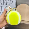 Niedlicher Tennis-Schlüsselanhänger aus echtem Kaninchen-/Rex-Fell, Pompon, Ball, Tasche, Auto, Handy-Anhänger, Geschenke