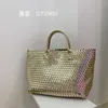 Borsa tote originale Bottegs Venetas Arco 2024 Nuovo tessuto colorato sudcoreano ad alta capacità Rete rossa Semplice e alla moda Spalla portatile per madre bambino H218