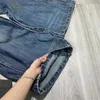 Heren jeans golvend voor mannen en vrouwen blauw gewassen zware stof extra groot formaat mode