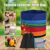 Väskor 1/5 gallon filterväska bubbelväska Garden Grow Bag Hash Herbal Ice Essence Extractor Kit Extraction Påsar med tryckskärm