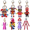 2024 Anime The Amazing Digital Circus Figure Keychain Kawaii Joker Pendant Model Bare Teeth Doll Key Chain For Kid Birthday Gift Toy