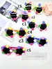 Girls candy color flowers applique sunglasses kids Silicone frame eyewear Summer kids polarization UV400 shade Glasses Z7168