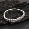 Gioielli con fibbia flip da 8 mm mista con catena di zucchero rock zircone Bracciale da uomo personalizzato di marca alla moda hip-hop