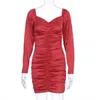 Women's New Sexy Long Sleeve Pullover Knitted Dress in Spring and Summer 2022