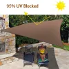 Nets Brown Waterproof Sun Shade Sail All size Square Rectangle Triangle Garden Terrace Canopy UVBlock Shade Camp Hiking Yard Awnings