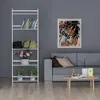 Ladder Shelf, 5 Tier White Bookshelf, Modern Open Bookcase for Bedroom, Living Room, Office,white