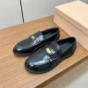 Loafers formele damesschoenen, vrijetijdsschoenen met platte bodem en lage hakken, mocassins houten klompen, gouden retro schuifmouwen, luxe designerschoenen, 35-41 met doos