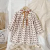 Robes d'automne pour petites filles, vêtements à fleurs japonais et coréens, vêtements de tempérament à manches longues, rétro, princesse décontractée pour enfants