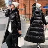 Trenchs de femmes manteaux long manteau femme veste 2024 à capuche mode hiver épais chaud coton rembourré imperméable vêtements d'extérieur pour femmes