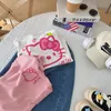 T-Shirt d'été à manches courtes pour bébés filles, en coton, avec joli haut KT pour enfants, nouvelle collection 2024