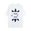 summer men t shirt designer tshirts mens fashion clover letter print graphic tee loose round neck short sleeve cotton tops two color