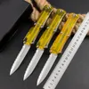 2024 MT Battle Dalong AUTO Knife D2 Blade Dual Action Tactical Pocket Folding Fixed Blade Knife Hunting Fishing EDC Survival Tool