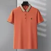 Polo 24ss Sprężyna i lato Nowe wysoką gatunek High Men Bawełniany druk z krótkim rękawem za okrągłe panelu panelu T-shirt Rozmiar: M-L-xl-xxl-xxxl Kolor: czarny biały rozmiar M L XL XXL 3XL 4xl 4xl