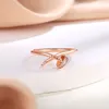 Anelli Semplici anelli in argento 925 in oro rosa Anelli da donna esplosivi di lusso per donna Fedi nuziali alla moda