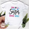 T-shirts Rose ou Bleu Big Sister Love You Girls T-Shirt Enfants T-Shirt Bébé Annonce Hauts Enfant T-shirt D'été Vêtements Décontractés T-shirts ldd240314