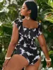 Dames Badmode Plus Size Vrouwen 2024 Hoge Taille Badpak Vrouwelijke Grote Badpakken Tankini Badpakken Strandkleding Zwemmen 2 Delige Set