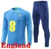 2023 2024 Inglaterra traje de entrenamiento de camisetas de fútbol Kane Sterling Rashford Sancho Grealish 23 23 24 Men Kids National Inglaterra Fútbol Sets Uniform